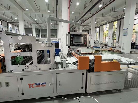 Efficiënte en milieuvriendelijke HEPA-filter Mini vouw- en lijmproductielijn voor productieprocessen met een hoog rendement