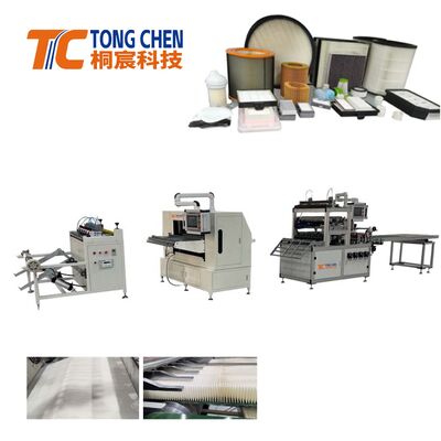 Precision Volledig automatisch filterpapier voeden Pre-snijden Pleating Productielijn